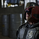 Karl Urban in Dredd.